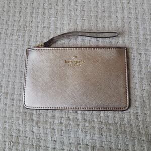 Kate Spade New York Rose Gold Saffiano Leather Wristlet